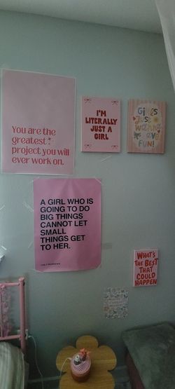 Girly Quote Wall Art Poster Set