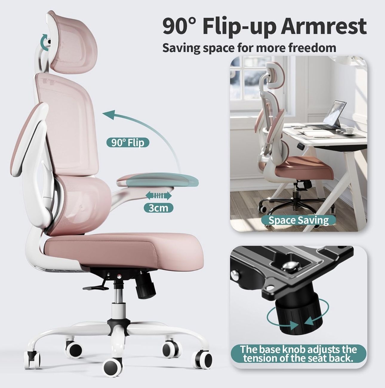 Office Chair Ergonomic Desk Chair, 330 LBS Home Mesh Office Desk