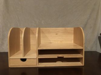 Wooden desk organizer