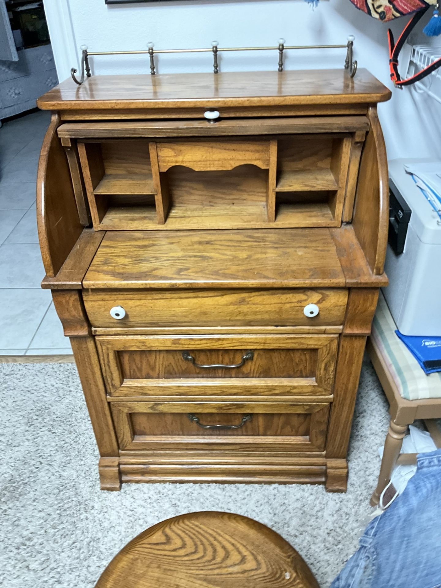 Keepsake Pulaski Roll top Vintage Desk