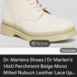 Beige Dr. Martens Mens Size 8  