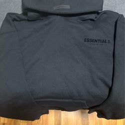 Black essentials hoodie (S but fits M-L)