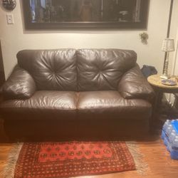 68” Italian leather couch/loveseat 