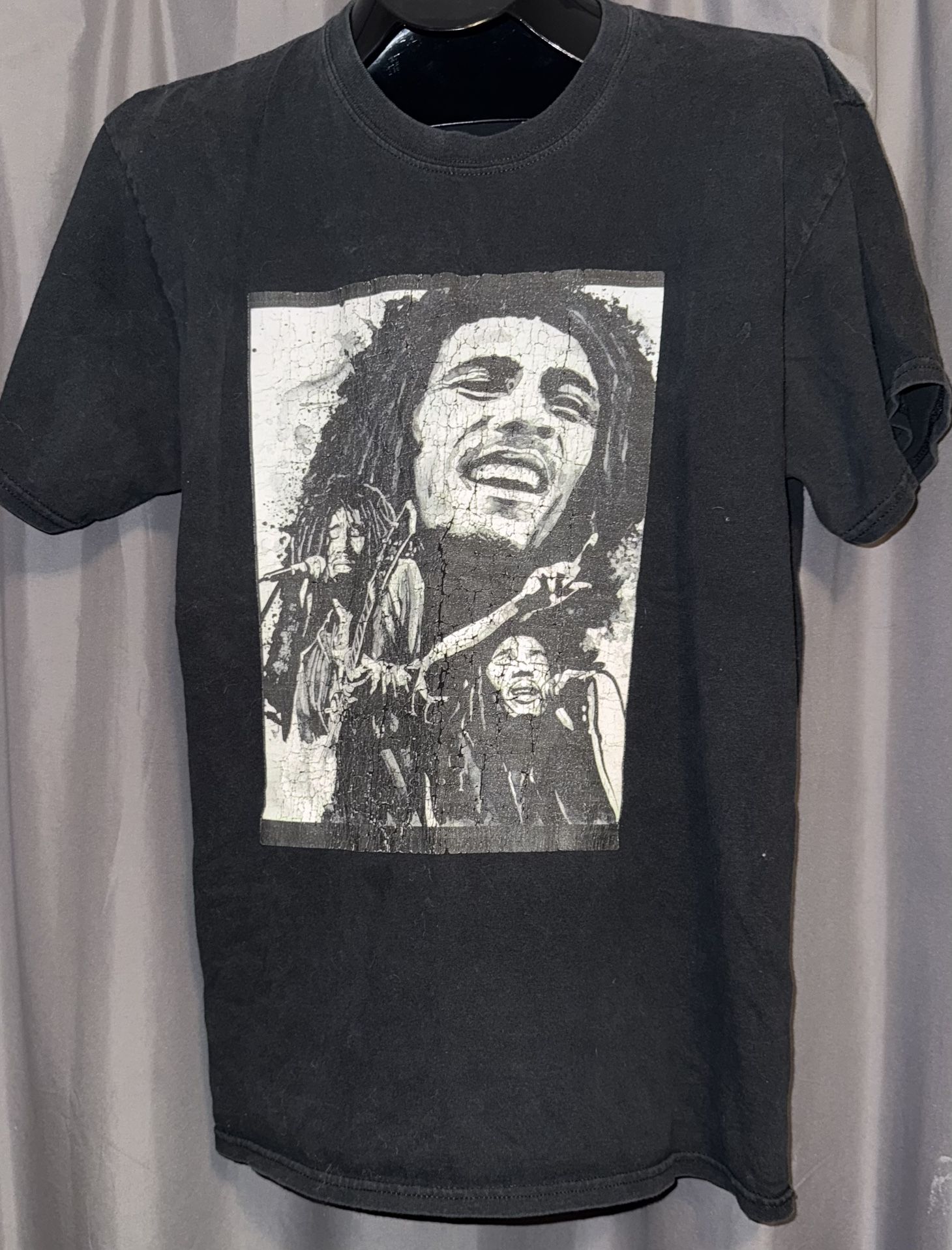 Bob Marley Vintage Graphic Tee Shirt Black & White Lrg