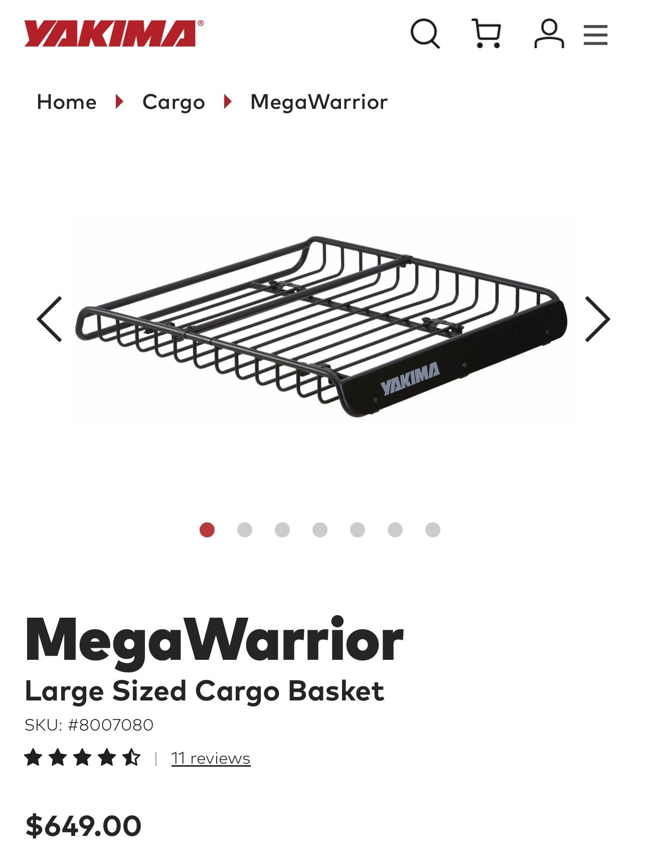 52”x48” Yakima Mega Warrior Roof Rack