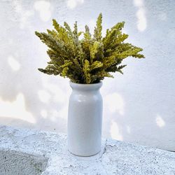 Artificial Fake Decor Plant Branches in Vase 15” Elegant (Silver Lake)