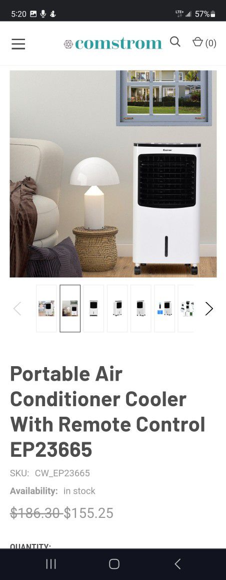Portable a/c with remote