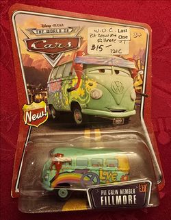 Disney Pixar Cars Pit Crew Member Fillmore #37 World Of Cars
