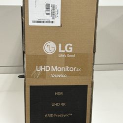 LG Monitor 31.5” HDR UHD 4K AMD FreeSync 