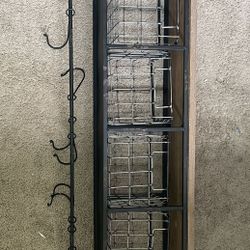 Storage Shelf With Hainging Hooks