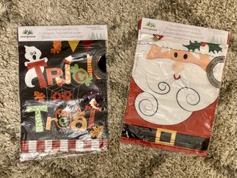 Evergreen Holiday Garden Flags 
