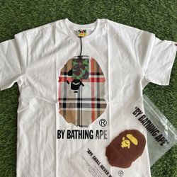 Burberry X Bape Collab Shirt White Size Medium And Large 