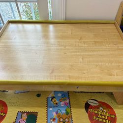 Wooden train table for kid