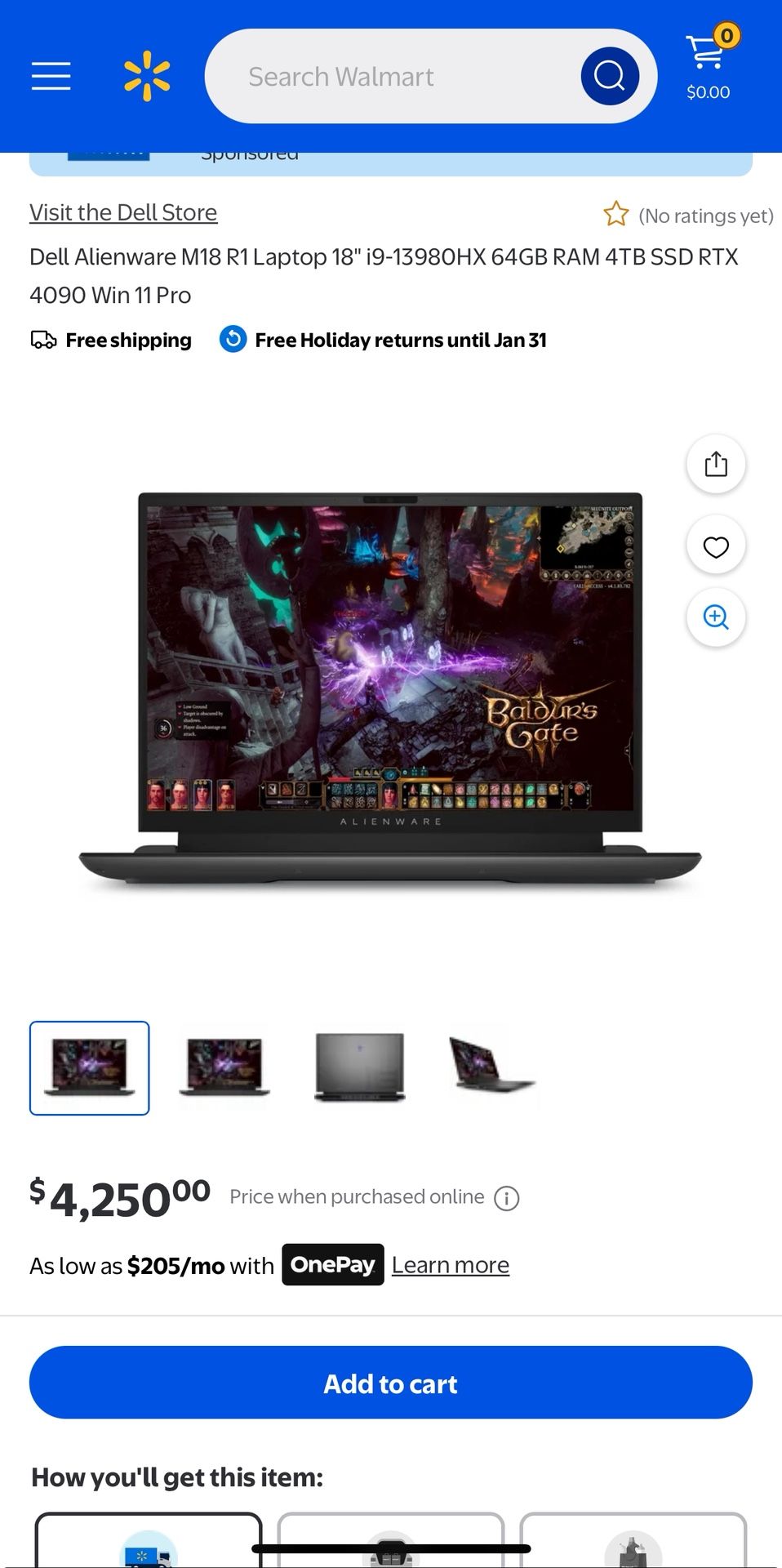 Alienware m18 R1 – i9-13900HX / RTX 4090 / 64GB RAM / 2TB SSD – Like New