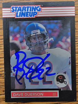 DAVE DUERSON SIGNED FOOTBALL CARD!