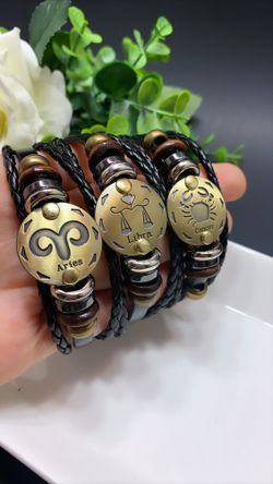 12 Constellations Multilayer Leather Bracelet, Each $8.99