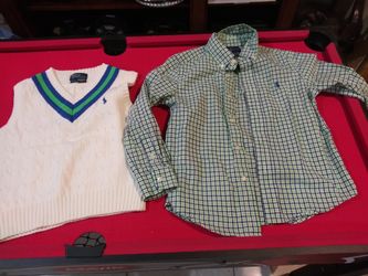 New Ralph Lauren Button Down Shirt & Vest