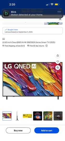 LG QNED Ai Tv 65inch