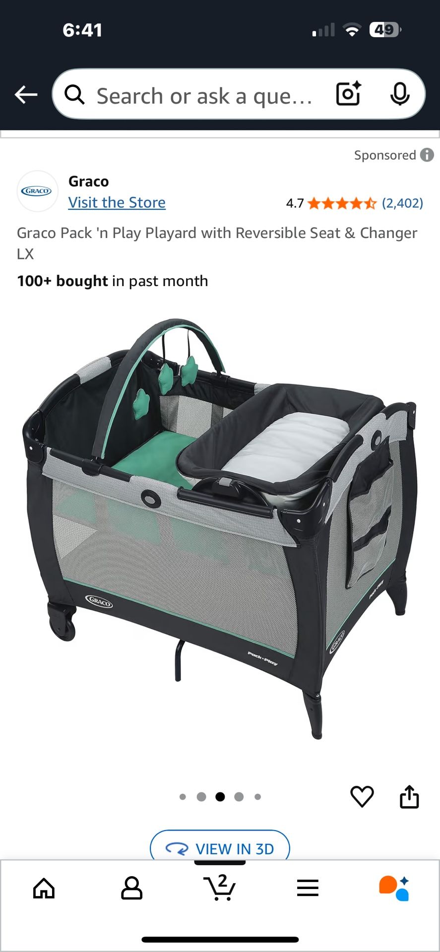 Grace Pack & Play with Reversible Seat & Changer XL