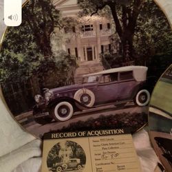 SET oF 8 Classic American Cars PLATE Jim Deneen 1932 LEBARON PHAETON
