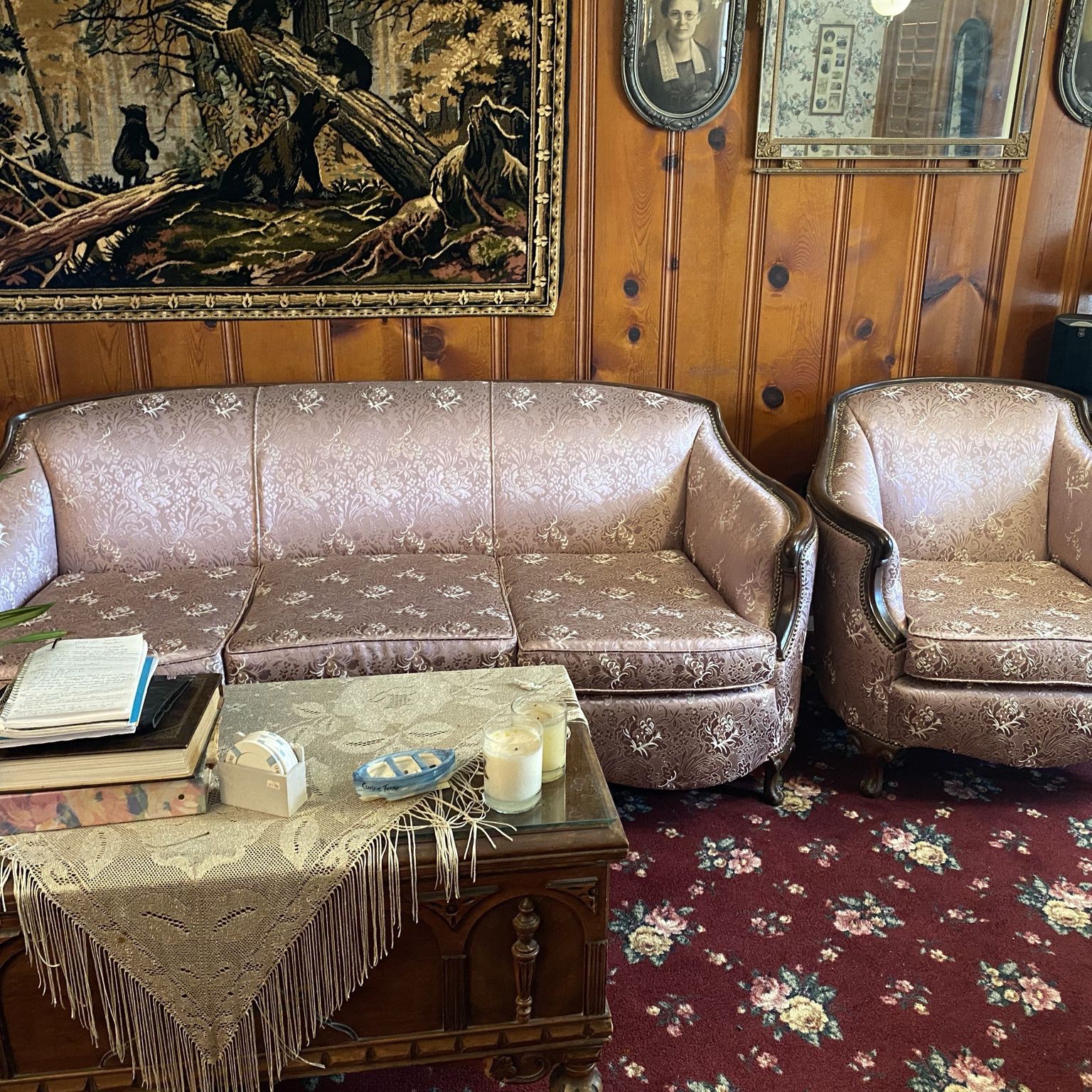 Antique Sofa & Chair Set Beautiful 