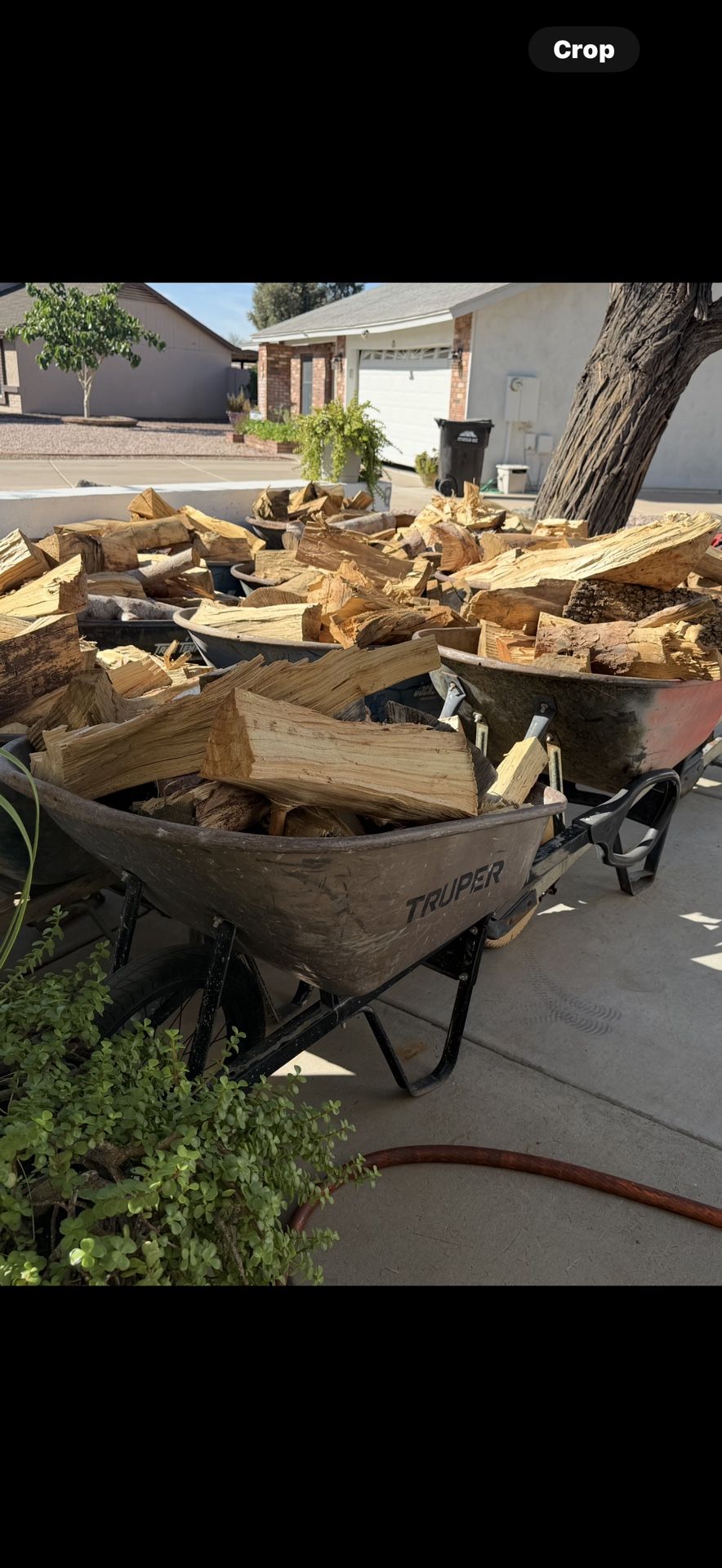 Full Wheel Barrel Of Fire Wood 🪵 