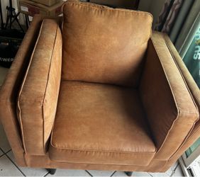 Maimz by Ashley Furniture Tan Leather Accent Armchair