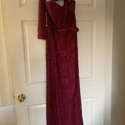 Dress Red Wine Strapless Dress XS