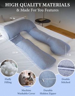 Pregnancy body pillow With Extra Pillow Cover 