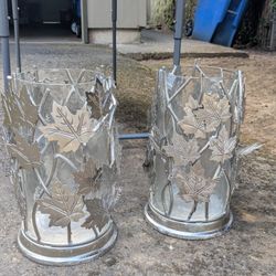 Glass & Metal Planter Vases $7