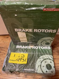 New Nakamoto Brake Rotors Drilled And Slotted