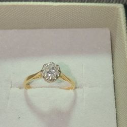 18k Gold And Diamond Ring 