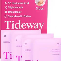 ❗️Wholesale Only❗️Tideway Sleek & Shine Steam Hair Mask 3 Pack, Hydrating & Repairing with Hyaluroni