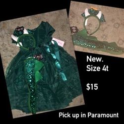 Dragon green dress costume