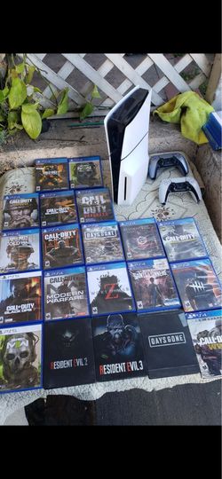 4 Steelbook edition 16 Regular edition Call of duty zombies Games with 2 Controllers & PS5 Slim 1TB 2nd edition $1000! Firm or Cash & trade