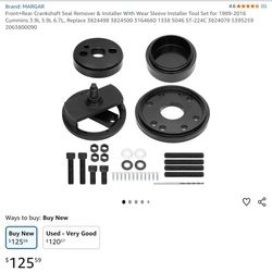 Front+Rear Crankshaft Seal Remover & Installer With Wear Sleeve Installer Tool Set for 1(contact info removed) Cummins 3.9L 5.9L 6.7L