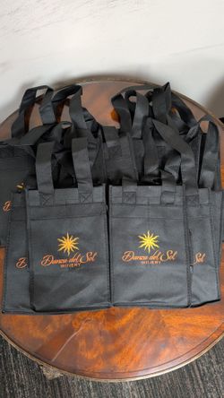 Reusable wine tote bag set of 10