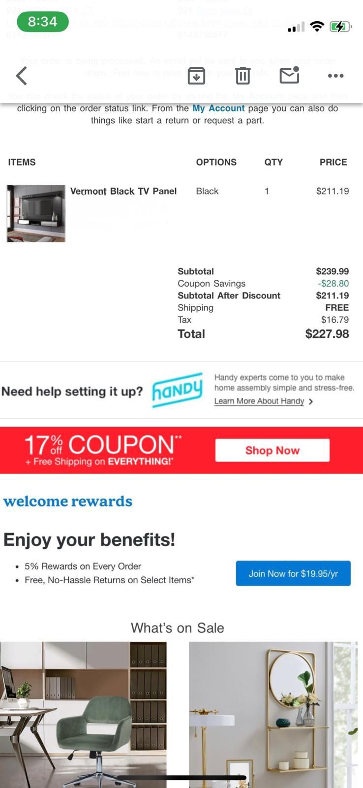 Brand New Vermont Black TV Panel – Heavy & Unopened