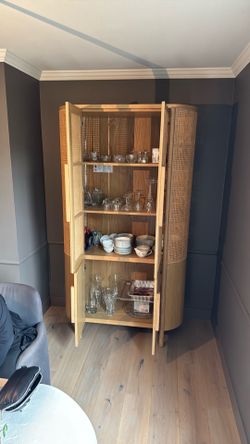 Crate & Barrel Natural Storage Cabinet