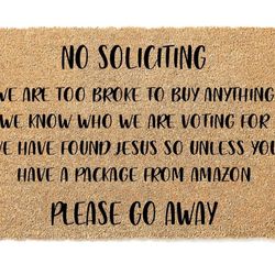 Please go away, funny doormat