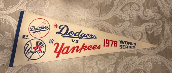 Dodgers Yankees 1978 World Series Pennant