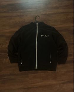 Palm Angels Black Zip-Up Track Jacket