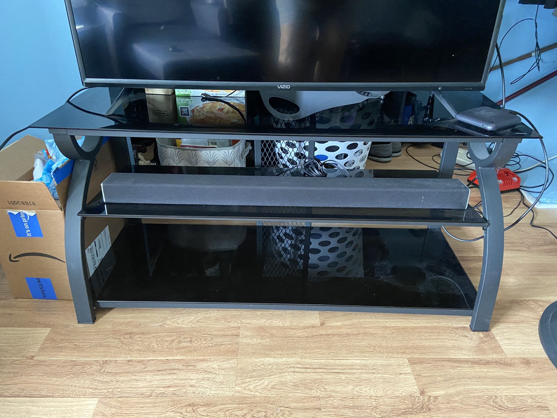 Table For T.V. Not T.V. Included And Sofa Bed Twin Size