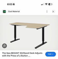 IKEA Bekant Sit To Stand Desk