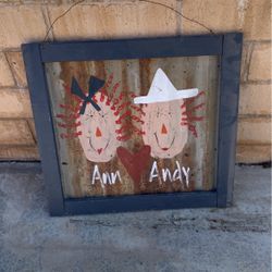 25x27.5 Wood And Metal Primitive Sign