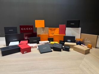 (Hermes, Chanel, Dior, Gucci, Louboutin, Prada, etc) Luxury designers boxes and shopping bags