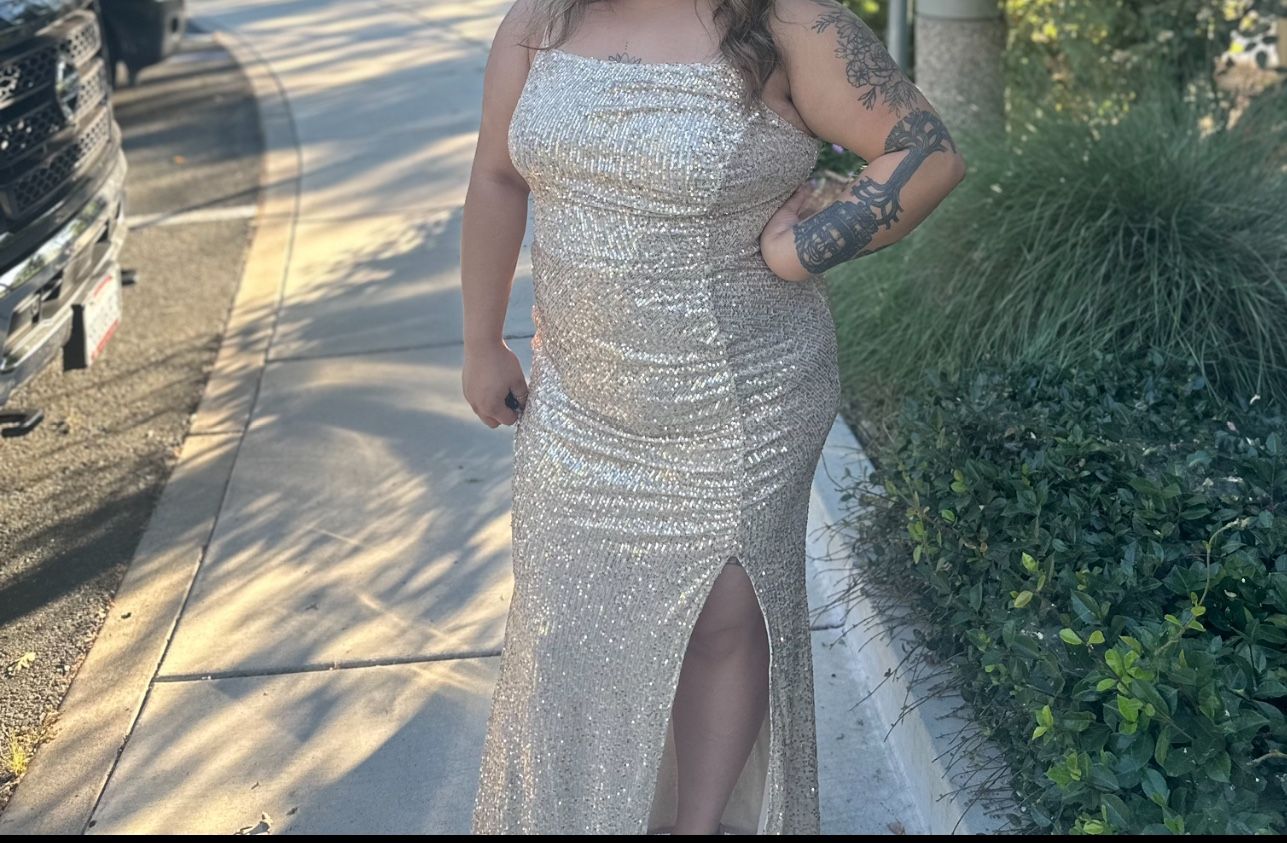 Gold Sequin Dress