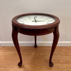 UNIQUE Wooden Clock End Table