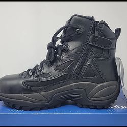 Reebok Rapid Response Composite Toe Work Boots Mens 11 M Black Leather W Zipper . Never worn outside. Used for sizing as display. Tactical zipper and 