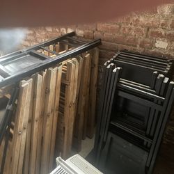 50  Wooden Fold Up Chairs **25 Black ** GREAT DEAL